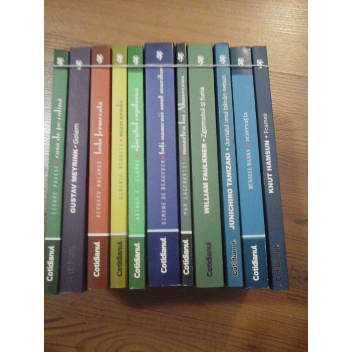 COLECTIILE  COTIDIANUL * 11 volume : Foamea - Knut Hamsun;  Rezervatia - R. Banks; Jurnalul unui batran nebun - Junichiro Tanizaki si altele.